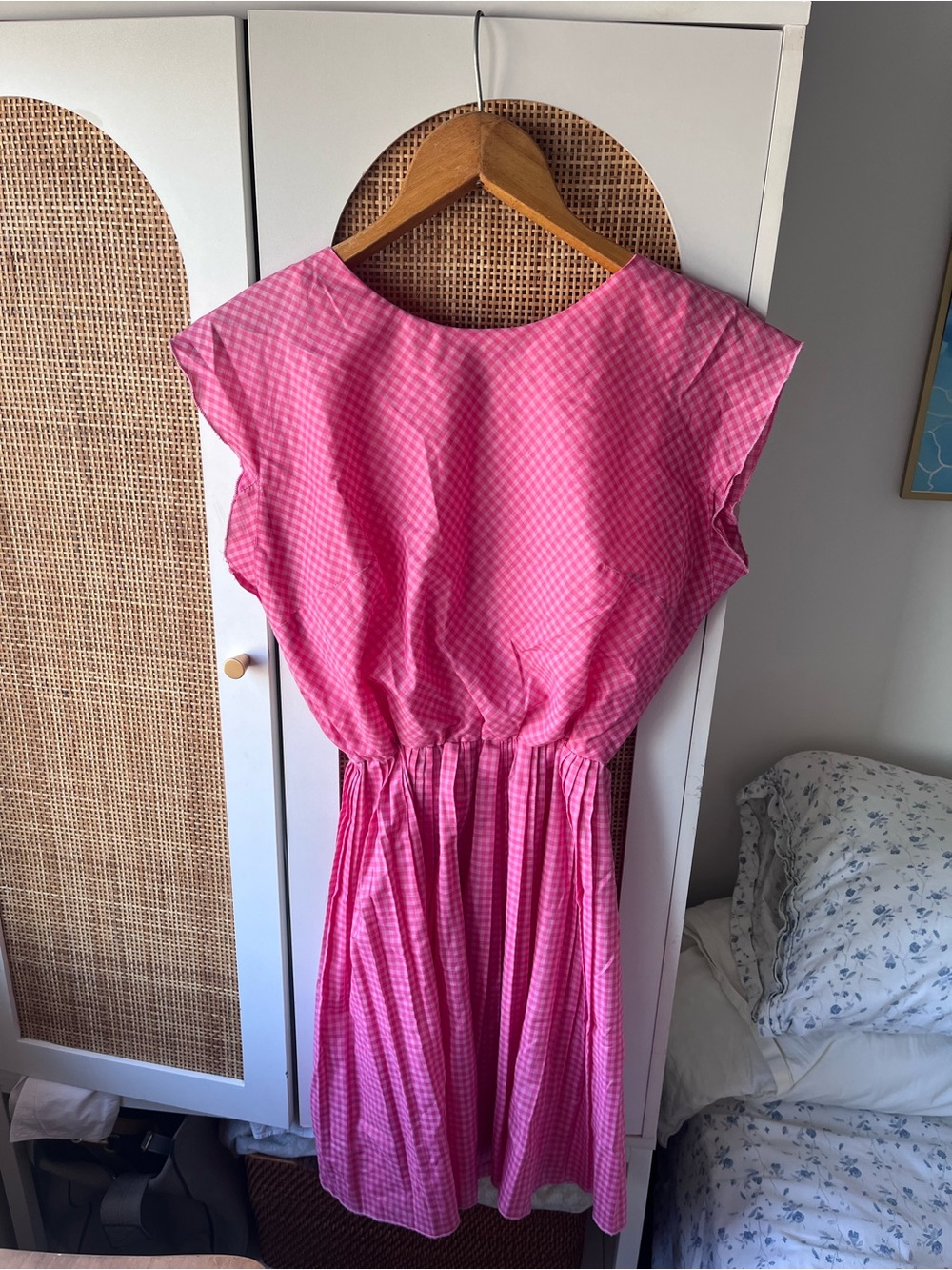 Vintage 1950’s Pink Gingham Fit-and-Flare Women's Dress